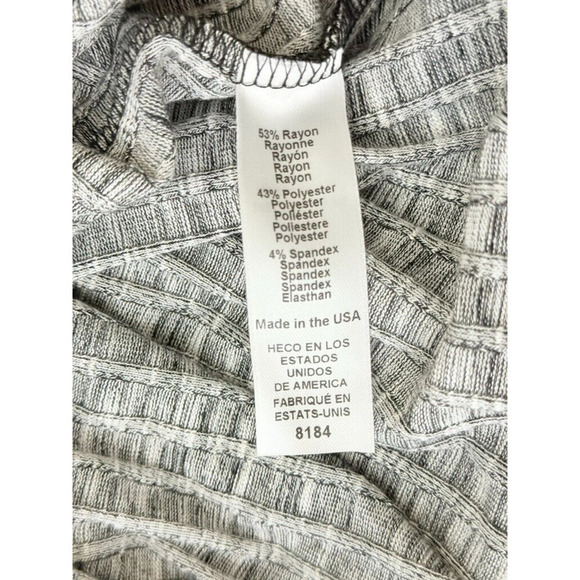 Michael Stars Duster Rib Cardigan Sleek Midi Dress Luxe Jasper Gray S Waist Tie - Picture 9 of 9